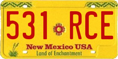 NM license plate 531RCE