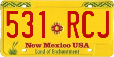 NM license plate 531RCJ