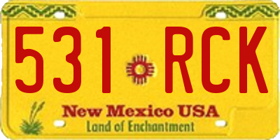 NM license plate 531RCK