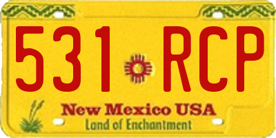 NM license plate 531RCP