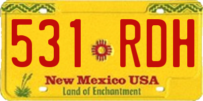 NM license plate 531RDH