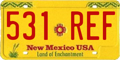 NM license plate 531REF