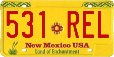 NM license plate 531REL