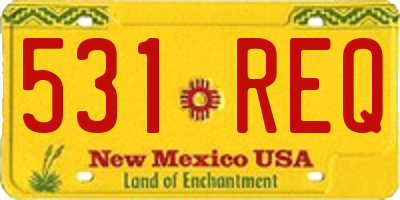 NM license plate 531REQ