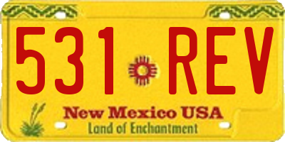 NM license plate 531REV