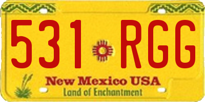 NM license plate 531RGG