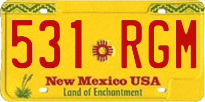 NM license plate 531RGM