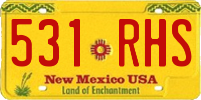 NM license plate 531RHS