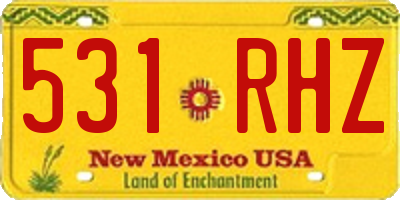 NM license plate 531RHZ