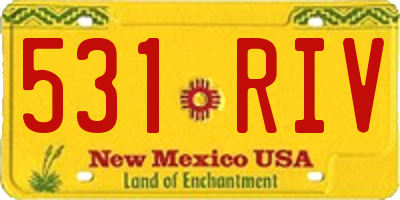 NM license plate 531RIV