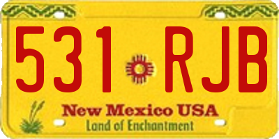 NM license plate 531RJB