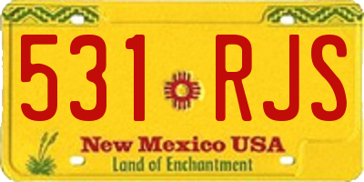 NM license plate 531RJS