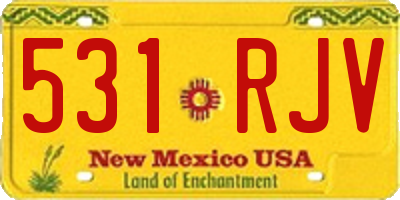 NM license plate 531RJV