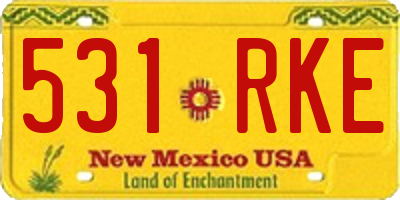 NM license plate 531RKE