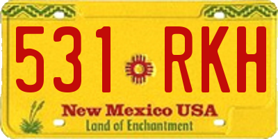 NM license plate 531RKH