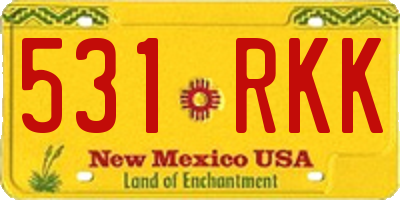 NM license plate 531RKK