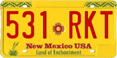NM license plate 531RKT