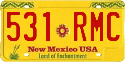 NM license plate 531RMC