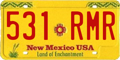 NM license plate 531RMR