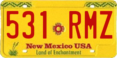 NM license plate 531RMZ