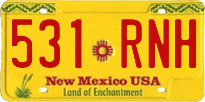 NM license plate 531RNH