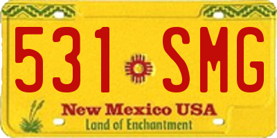 NM license plate 531SMG