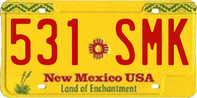 NM license plate 531SMK