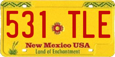NM license plate 531TLE
