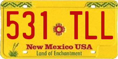 NM license plate 531TLL