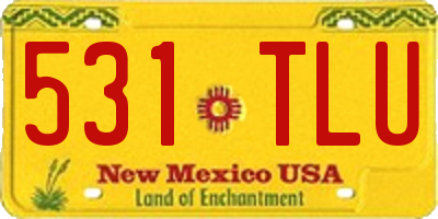 NM license plate 531TLU