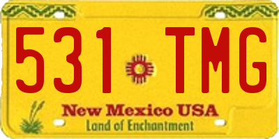 NM license plate 531TMG
