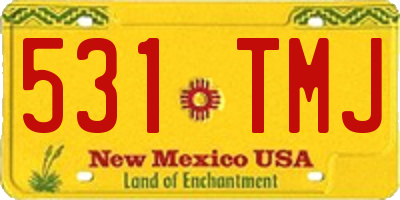 NM license plate 531TMJ