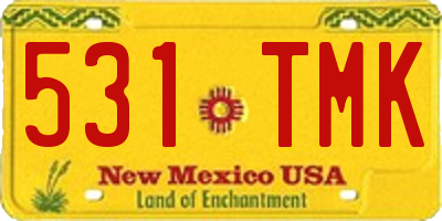 NM license plate 531TMK