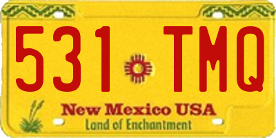 NM license plate 531TMQ
