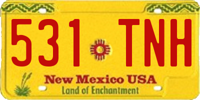 NM license plate 531TNH