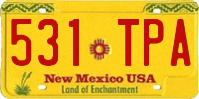NM license plate 531TPA