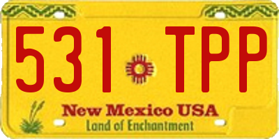 NM license plate 531TPP