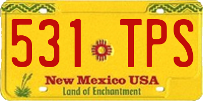 NM license plate 531TPS