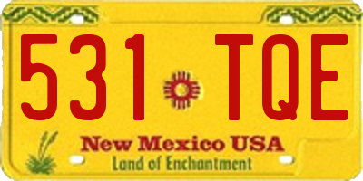 NM license plate 531TQE