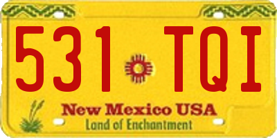 NM license plate 531TQI