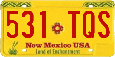 NM license plate 531TQS