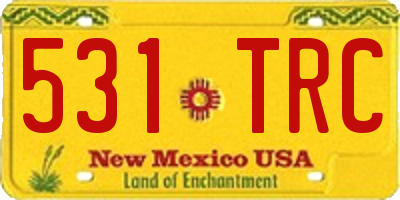 NM license plate 531TRC