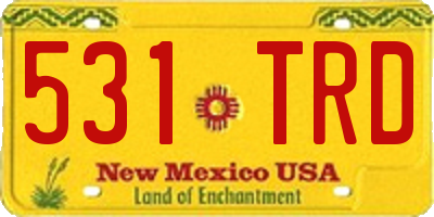 NM license plate 531TRD
