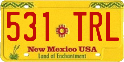 NM license plate 531TRL