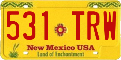 NM license plate 531TRW