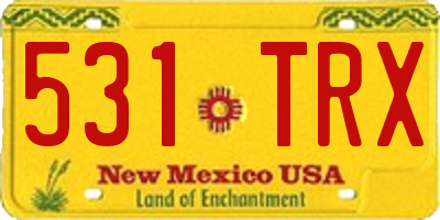 NM license plate 531TRX
