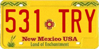 NM license plate 531TRY