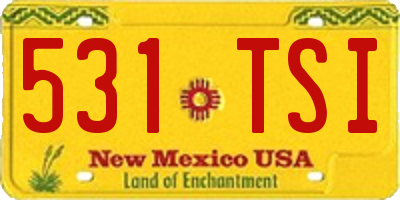 NM license plate 531TSI