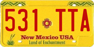 NM license plate 531TTA