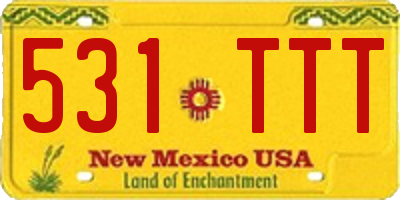 NM license plate 531TTT